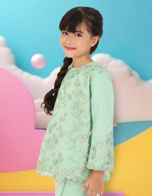 KIDS BAJU KURUNG KEDAH ZESTIA (MINT)